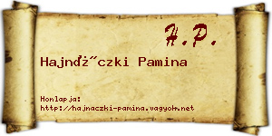 Hajnáczki Pamina névjegykártya